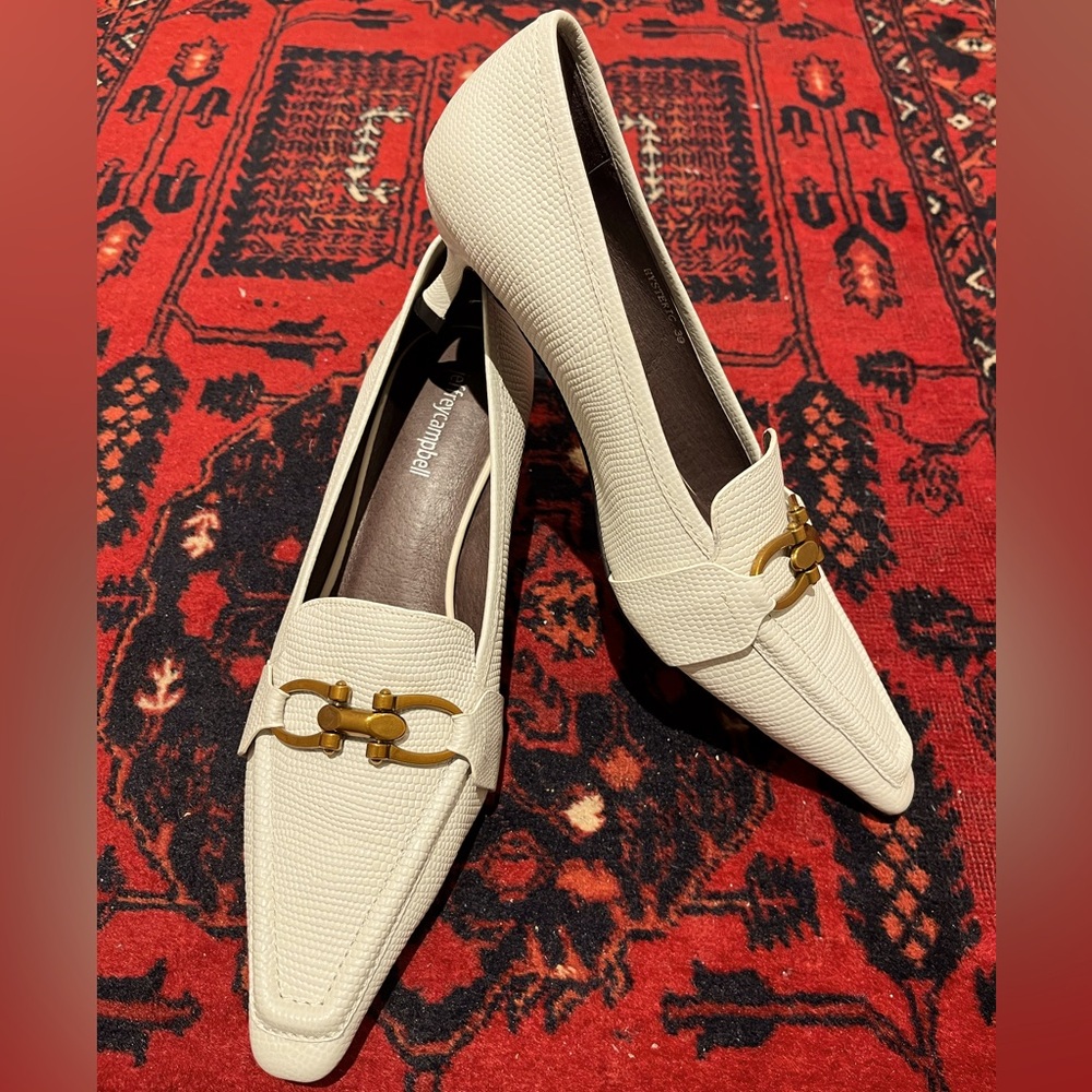 Jeffrey Campbell bit buckle kitten heels
